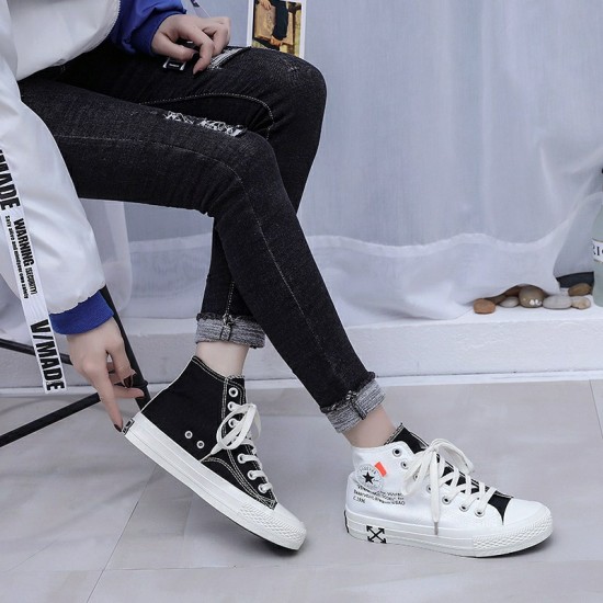 Women Canvas Shoes Star Pattern Fashion Causal Shoes Students shoes
