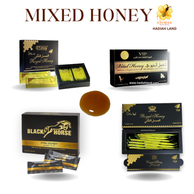 8 Mix from 4 brands Black Horse Honey Vital Etumax Crown