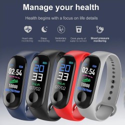 M3 Waterproof Bluetooth Smart Watch Fitness HeartRate Phone Mate For Android iOS