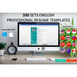 330 Sets English Professional Resume Templates | Microsoft Words 