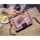 embroidered pu leather womens clutch bag luxury sling bags 2019