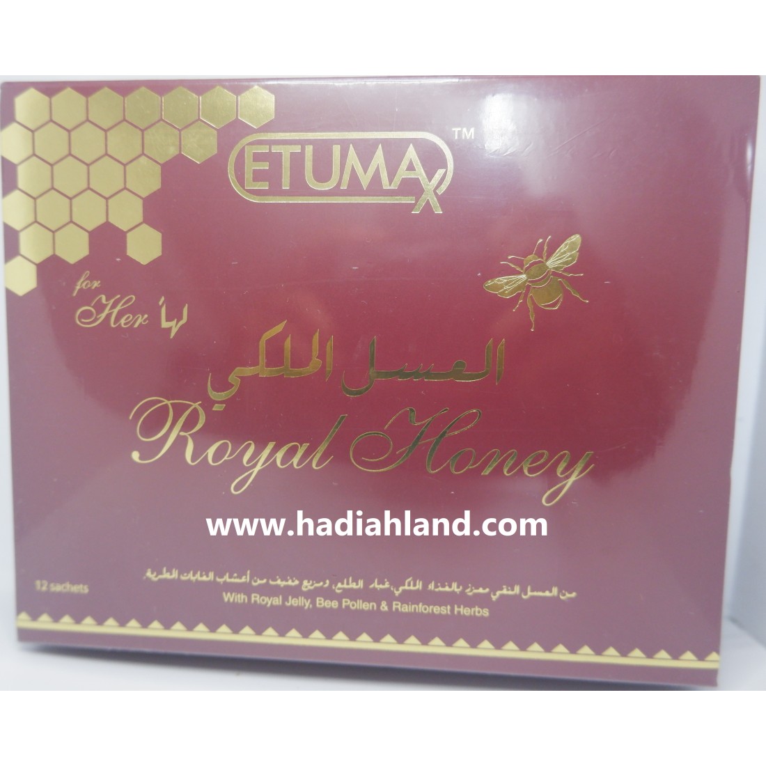Etumax Royal Honey for her women (20g x 12 sachets) Malaysia Original 2021.