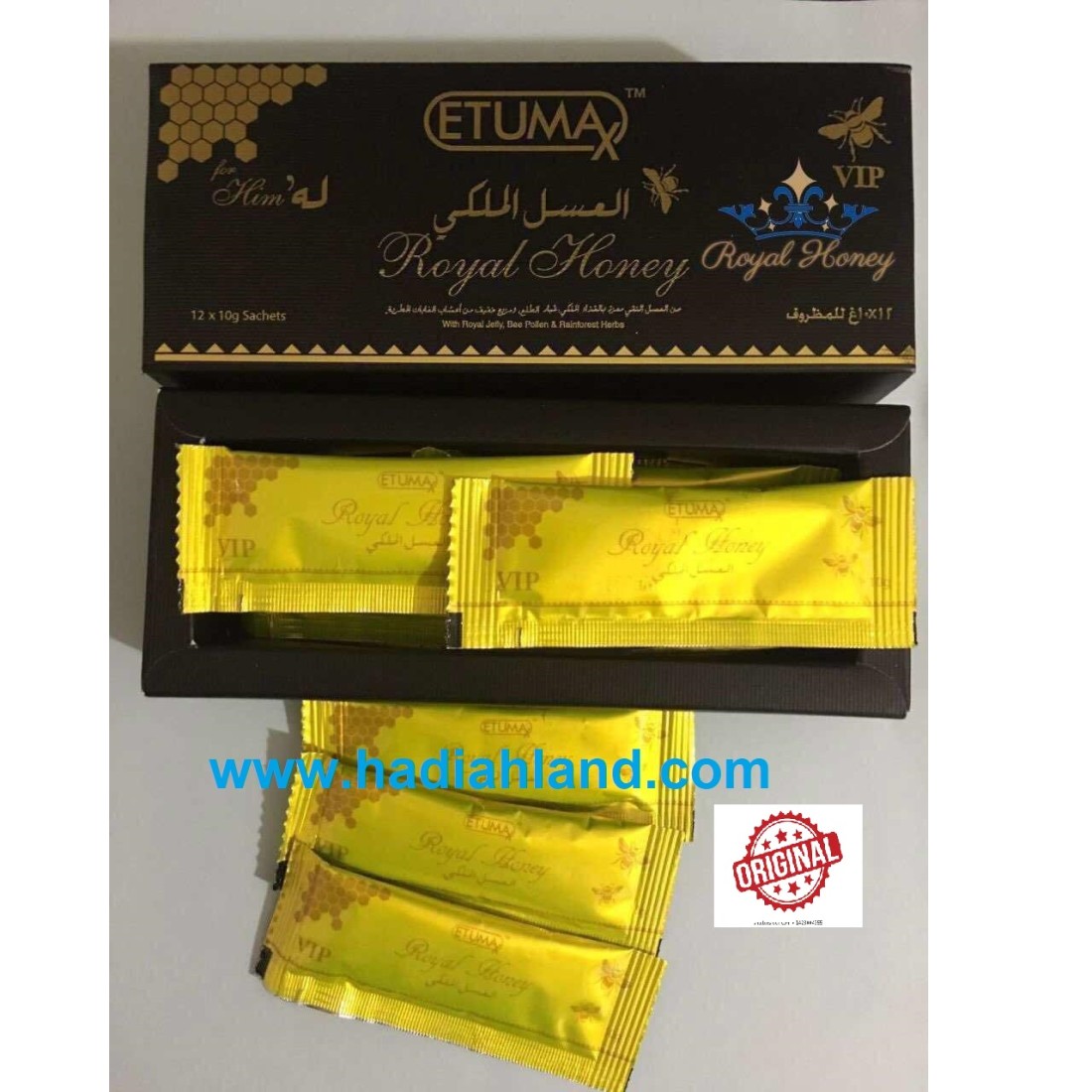 Etumax Royal Honey VIP 10g X 12 Sachets Malaysia original Wholesale price 2...