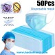 Disposable Face Masks | Protective 3-Ply 3-Layer Safety Shield for Adults/Kids Pack of 50