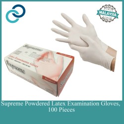 Supreme Powdered Latex Examination Glove 100 Pcs from Malaysia 