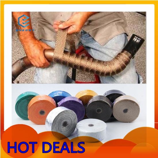 EGY Titanium Temp Exhaust Pipe Heat Wrap Resistant Downpipe Car Motorcycle Tape